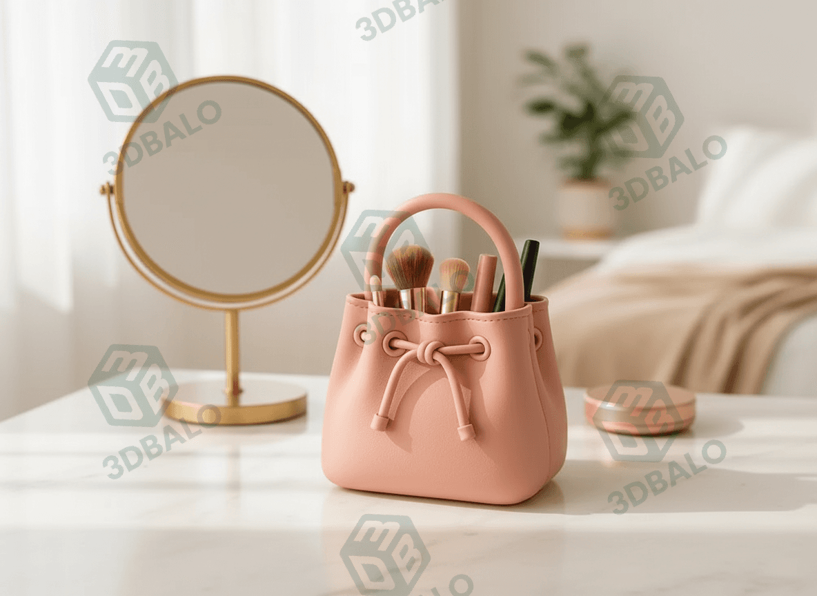 Minik Çanta Tasarımlı Makyaj Fırçalığı